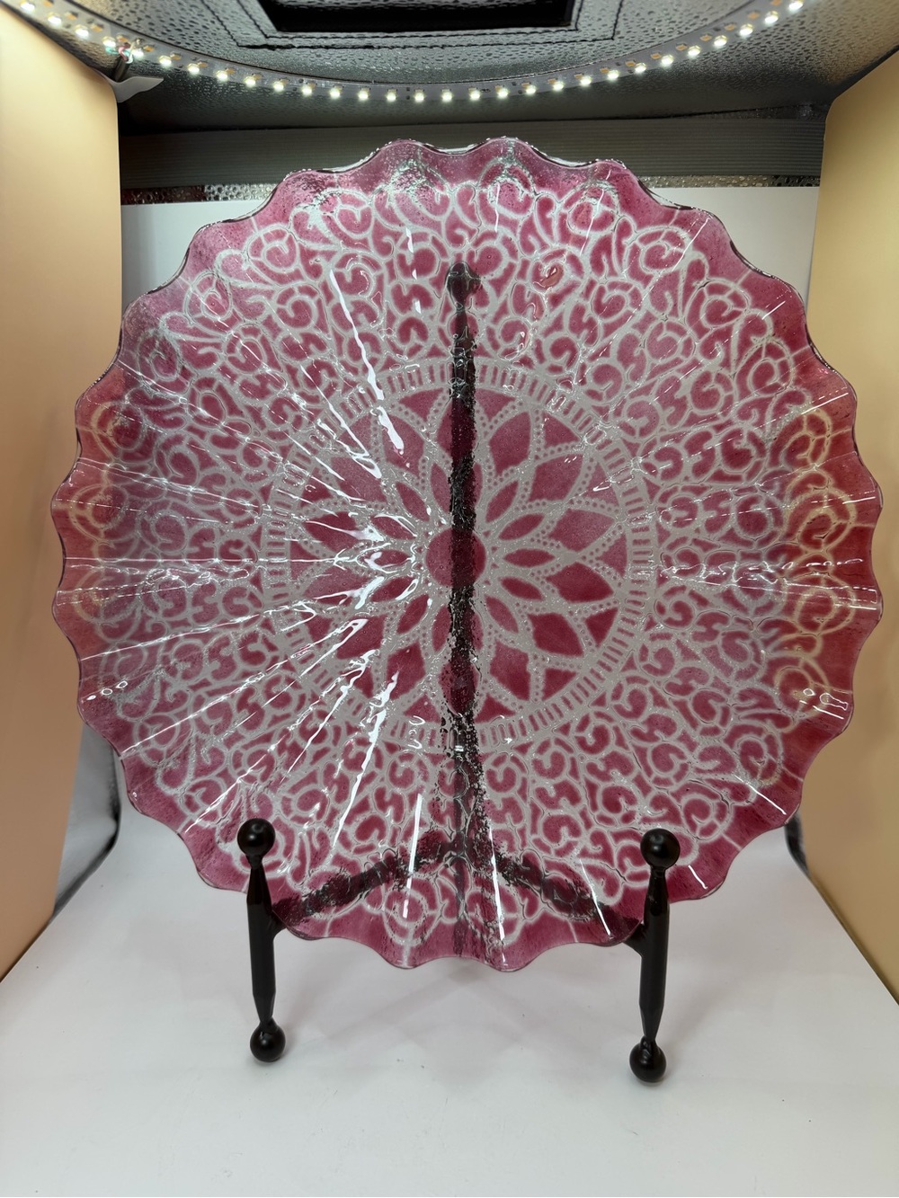 Sydenstricker Fused Art Glass Plate.